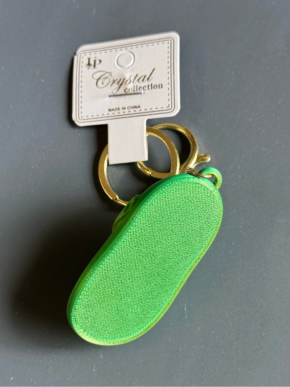 NWT 3D Printed Croc Clog Shoe Keychain Green Gold Silk PLA Bag Charm